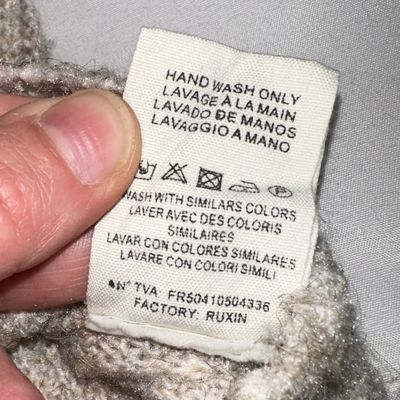 FRNCH Paris La Maille Oatmeal Button Knit Sweater - Picture 7 of 7